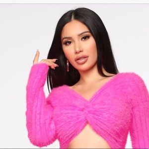 OFF THE SHOULDER CROPPED SWEATER *FN